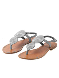 Sumba Double Medallion Flat - Natural Sole