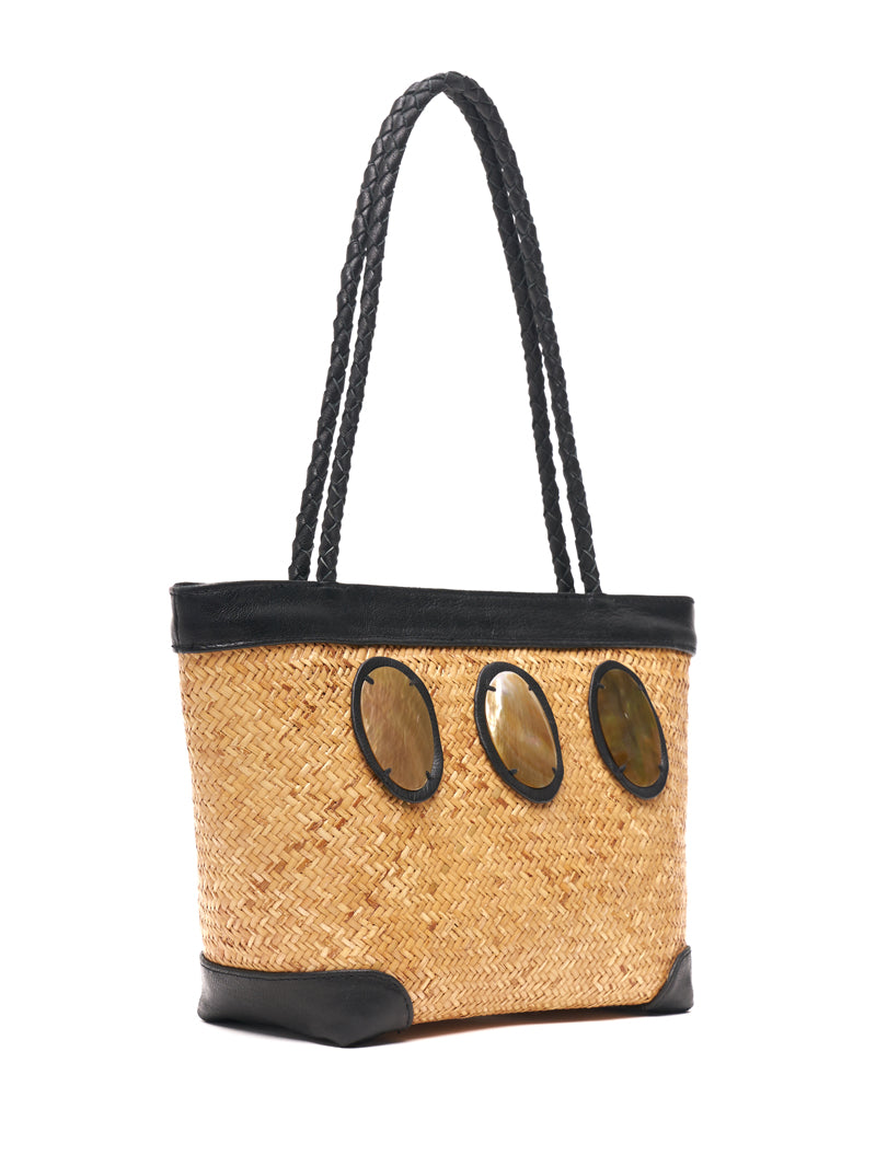 Cosmic Oval rattan Tote