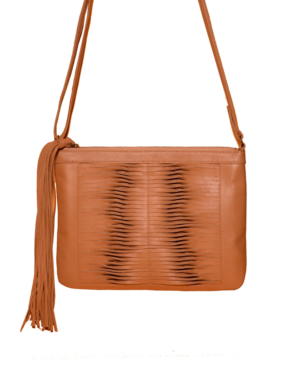 On sale Santana Kathy. Light tan leather Crossbody Bag - Single Tone. Woven leather purse. Woman's leather purse.